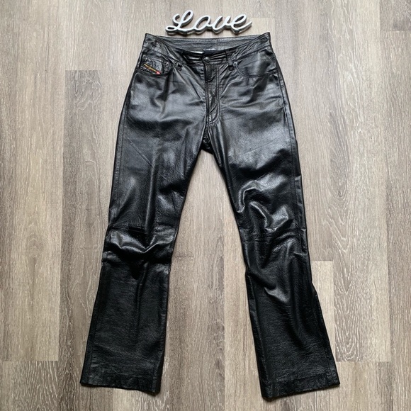 diesel leather pants